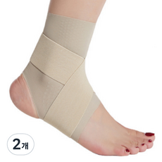 Dunfit 高彈力柔軟腳踝護具, 2個, 膚色