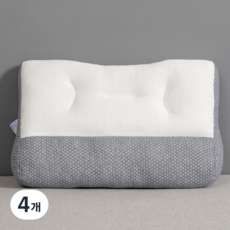 푸른잠 목편한 기능성 중간 경추 베개 800g, 화이트, 4개