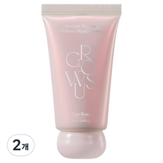 그로우어스 퍼퓸 핸드크림 듀 로즈, 50ml, 2개