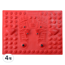 腳底按摩墊, 4個, 紅色