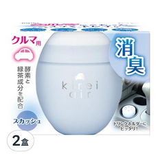 晴香堂 kirei air 粉彩系列 車用芳香膏, 酵素和綠茶成分配合, 清新蘇打, 2盒