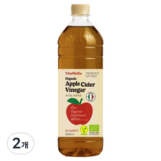 비타멜라 유기농 애플사이다 비니거, 2개, 1L