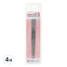 THREE SEVEN 高級鑷子, 銀色, 4個