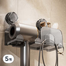 난리시스터즈 무타공 드라이기 거치대, 그레이, 5개