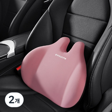 어반카 코튼 메모리폼 쿠션 허리등받이, 핑크, 2개