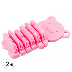 DM 指甲清潔手刷, 粉紅色, 2個, 1入