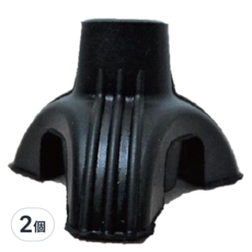 感恩使者 橡膠腳套 拐杖/助行器用 三角腳套 尺寸84x64x51mm, 孔徑1.8cm, 2個