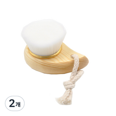 雙重毛孔柔毛木柄清潔刷, 2個