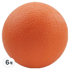 글로벌픽 홈트용 지압 풋케어 마사지볼 6cm, 오렌지, 6개
