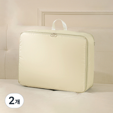 알럽홈 무지 컬러 다용도 수납 정리함, 베이지, 2개