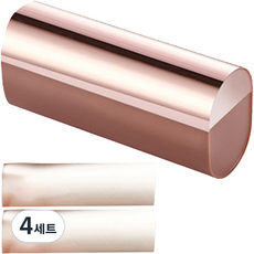 휴대용 먼지제거 테이프 클리너 돌돌이 핑크로즈골드 + 리필용 2p 세트, 4세트