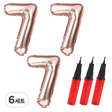 파티팡 숫자 은박 풍선 대 7 + 손펌프