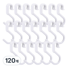 모나코올리브 수납평정 압축봉 후크 걸이, 화이트, 120개
