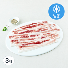 듀록 대패 삼겹살 슬라이스 베이컨용 (냉동), 3개, 1kg