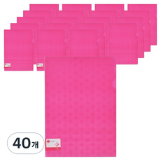 ECO Chungwoon Drop L型文件夾 A4, 粉紅色, 40個