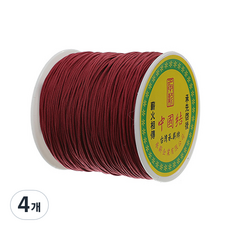 나일론 매듭실 실팔찌 만들기 0.8mm, Coconut Brown, 4개