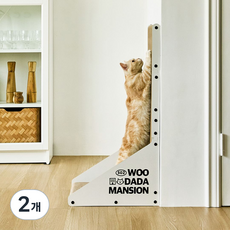 우다다맨숀 우드 수직 스크래쳐, 화이트, 2개