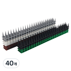 쩝쩝도사 실외기 난간 조류 비둘기 퇴치 H32 버드스파이크 그린, 82.8g, 40개