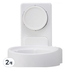 LIFE TOTEM 吸盤式吹風機置物架, 白色, 2個