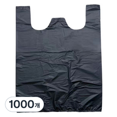 Woni's house 附提把塑膠袋 黑色, 6L, 1000個