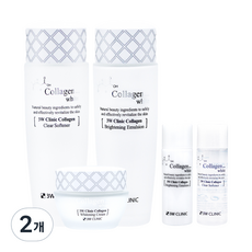 3W CLINIC 膠原蛋白美白護膚3件組, 柔軟精150ml+乳液150ml+乳霜60g+柔軟精30ml+乳液30ml