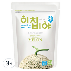 이치비야 동결건조 과일칩 멜론, 15g, 3개