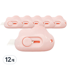 LivingJun 迷你雲朵美工刀, 12個, 粉紅色