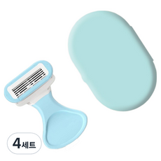 쏙쏙채움 여성용 면도기 세트 블루 8.3 x 5.2 cm, 4세트