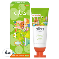 Albis 1450 高含氟牙膏 青葡萄香, 75g, 4個