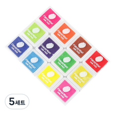 스탬프잉크 미니 컬러 잉크패드 세트, 12색, 5세트