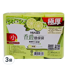 H&K 家居 香爵環保袋 小 43x56公分, 15L, 3組