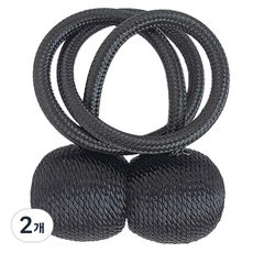 민스리빙 자석 커튼 타이백 볼 3 x 45 cm, 블랙볼, 2개 블랙볼, 2개