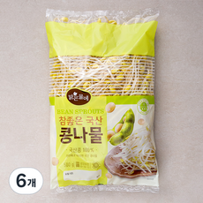 무농약 인증 맑은물에 참좋은 국산콩나물, 500g, 6개