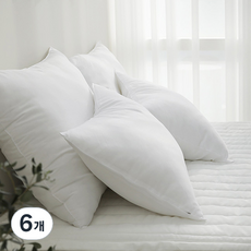 farfe 韓國製造 舒適枕芯, 白色, 6個