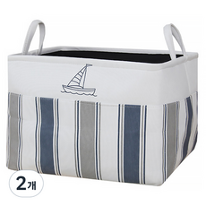 I Love Home 可折疊物品收納籃 S, 帆船, 2個