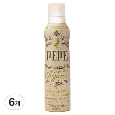 이프코페페 냉압착 유기농 엑스트라버진 올리브유 스프레이, 200ml, 6개