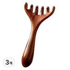Nubiella 頭皮按摩刮痧按摩器 15cm, 木質, 3個