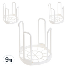 블럭마트 주방 다용도 그릇 정리대, 9개, 화이트