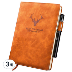 Red Company Ria Keep Going A5日記本+原子筆組, 棕色