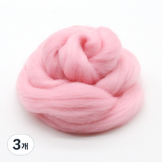 올댓위빙 위빙 마크라메용 펠트실 50g, 7연핑크, 3개