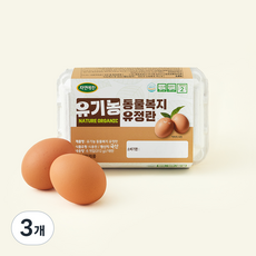 자연애찬 유기축산물 인증 동물복지 유정란 312g, 3개, 6구