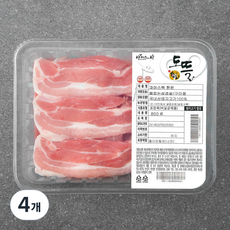 도뜰한돈 파머스팩 뼈없는 삼겹살 구이용 (냉장), 800g, 4개