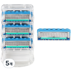 Onbeu吉列替換優質貼合5層刮鬍刀片 Fusion Proglide Power, 4入, 5個