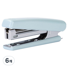deLi 得力 去心柔和色迷你訂書機, 6個, 粉藍色