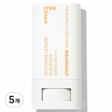 이니스프리 인텐시브 레져 선스틱 SPF50+ PA++++, 18g, 5개