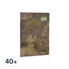 세계지도 이단 L홀더 화일 A4, 혼합색상, 40개