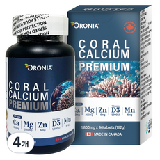 오로니아 코랄칼슘 프리미엄 162g, 4개, 90정