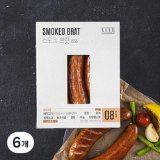 존쿡델리미트 LESS 스모크 브랏, 240g, 6개