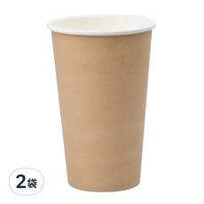 JX 雙P冷熱共用杯 16oz 牛皮色, 50個, 2袋