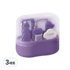 디유라 유아용 로고 손톱깎이 세트, 퍼플, 3세트